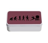 Fabulous Boite en Métal Rouge - Evolution Taiko Japon Musique Instrument Musicien - 11 x 18,5 x 5,5 cm - Boite de rangement, clé, outils, boite à Lunch, Sucre, Biscuit