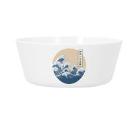 Fabulous Bol Repas Bébé et Enfant Plastique - Hokusai Grandes Vagues Japon Asie Culture Mer - Vaisselle Incassable pour Purée, Soupe, Céréales ou Goûter Compatible Micro-ondes Imprimé en France
