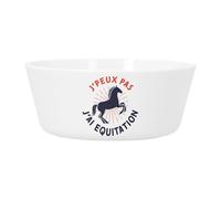 Fabulous Bol Repas Bébé et Enfant Plastique - J'Peux Pas J'ai Equitation Cheval Poney Dressage - Vaisselle Incassable pour Purée, Soupe, Céréales ou Goûter Compatible Micro-ondes Imprimé en France