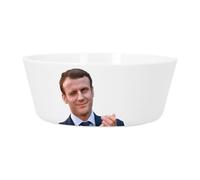 Fabulous Bol Repas Bébé et Enfant Plastique - Macron Clin d'Oeil President France Humour Meme - Vaisselle Incassable pour Purée, Soupe, Céréales ou Goûter Compatible Micro-ondes Imprimé en France