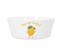 Fabulous Bol Repas Bébé et Enfant Plastique - Pas un Zeste Mignon Humour Jeu de Mot Citron - Vaisselle Incassable pour Purée, Soupe, Céréales ou Goûter Compatible Micro-ondes Imprimé en France