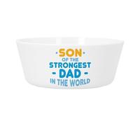 Fabulous Bol Repas Bébé et Enfant Plastique - Son of the Strongest Dad in the World Father Family - Vaisselle Incassable pour Purée, Soupe, Céréales ou Goûter Compatible Micro-ondes Imprimé en France