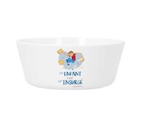 Fabulous Bol Repas Bébé et Enfant Plastique - Un enfant c'est un Insurgé Citation Expression - Vaisselle Incassable pour Purée, Soupe, Céréales ou Goûter Compatible Micro-ondes Imprimé en France