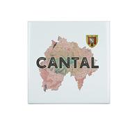 Fabulous Carreau Céramique Décoratif 20 x 20 cm - Cantal 15 Departement Aurillac Carte Ancienne Auvergne