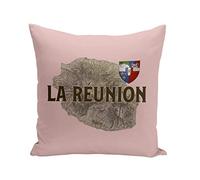 Fabulous Coussin 40x40 cm La Réunion 974 Ile Departement Carte Ancienne France