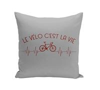 Fabulous Coussin 40x40 cm Le Vélo C'est la Vie France Cyclisme Tour VTT Course