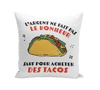 Fabulous Coussin 40x40 cm Tacos - l'argent ne Fait Pas Le Bonheur Mexique
