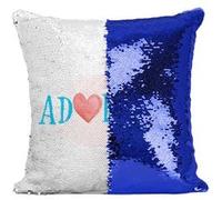 Fabulous Coussin avec Housse Sequin - Paillettes Bleu Adorable [40 x 40 cm] Bleu G