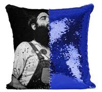 Fabulous Coussin avec Housse Sequin - Paillettes Bleu Bob Canned Heat 1 [40 x 40 cm] Bleu G