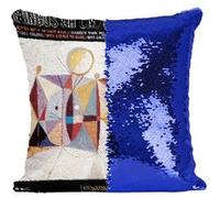 Fabulous Coussin avec Housse Sequin - Paillettes Bleu Charles Mingus Album Cover Ah Um [40 x 40 cm] Bleu G