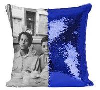 Fabulous Coussin avec Housse Sequin - Paillettes Bleu Digable Planets Diner [40 x 40 cm] Bleu G