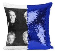 Fabulous Coussin avec Housse Sequin - Paillettes Bleu Docteur Jekyll and Mister Hyde / 6 Étapes Maquillage [40 x 40 cm] Bleu G