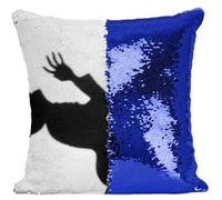 Fabulous Coussin avec Housse Sequin - Paillettes Bleu Docteur Jekyll and Mister Hyde Film [40 x 40 cm] Bleu G