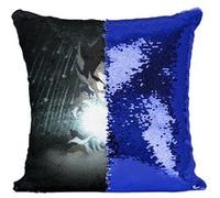 Fabulous Coussin avec Housse Sequin - Paillettes Bleu Dragon Ball Son Goku Enfant Kamehameha [40 x 40 cm] Bleu G