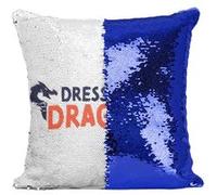 Fabulous Coussin avec Housse Sequin - Paillettes Bleu Dresseur de Dragons [40 x 40 cm] Bleu G