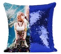 Fabulous Coussin avec Housse Sequin - Paillettes Bleu Final Fantasy XIII Lightning Returns [40 x 40 cm] Bleu G