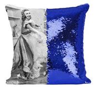 Fabulous Coussin avec Housse Sequin - Paillettes Bleu Ginger Rogers et Fred Astaire [40 x 40 cm] Bleu G