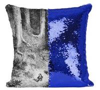 Fabulous Coussin avec Housse Sequin - Paillettes Bleu Le Petit Poucet Perrault Illustration Gustave Dore [40 x 40 cm] Bleu G