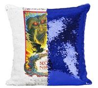Fabulous Coussin avec Housse Sequin - Paillettes Bleu le Secret de Nimh Dessin Animé Enfants [40 x 40 cm] Bleu G