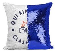 Fabulous Coussin avec Housse Sequin - Paillettes Bleu Qui Aime bien Clash bien [40 x 40 cm] Bleu G