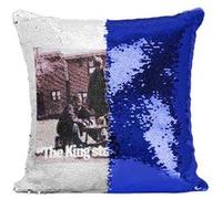 Fabulous Coussin avec Housse Sequin - Paillettes Bleu The King Stays The King The Wire [40 x 40 cm] Bleu G