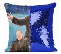Fabulous Coussin avec Housse Sequin - Paillettes Bleu The Matrix Affiche Film [40 x 40 cm] Bleu G