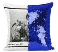 Fabulous Coussin avec Housse Sequin - Paillettes Bleu The Who Sell Out [40 x 40 cm] Bleu G