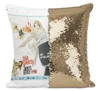 Fabulous Coussin avec Housse Sequin - Paillettes Doré 007 James Bond From Russia With Love [40 x 40 cm] Doré G