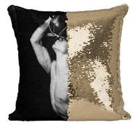 Fabulous Coussin avec Housse Sequin - Paillettes Doré Alvin Ailey Danse Contemporaine Boxer 1961 [40 x 40 cm] Doré G