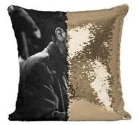 Fabulous Coussin avec Housse Sequin - Paillettes Doré Bill Evans Piano Cigarette Live [40 x 40 cm] Doré G