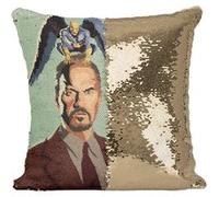 Fabulous Coussin avec Housse Sequin - Paillettes Doré Birdman Micheal Keaton [40 x 40 cm] Doré G