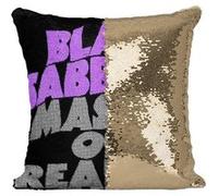 Fabulous Coussin avec Housse Sequin - Paillettes Doré Black Sabbath Master Of Reality [40 x 40 cm] Doré G