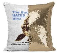 Fabulous Coussin avec Housse Sequin - Paillettes Doré Bourgeoise Karl Marx Meme [40 x 40 cm] Doré G