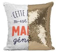 Fabulous Coussin avec Housse Sequin - Paillettes Doré Cette Femme est une Mamie Géniale [40 x 40 cm] Doré G