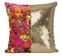 Fabulous Coussin avec Housse Sequin - Paillettes Doré Cream Eric Clapton Disreali Gears [40 x 40 cm] Doré G
