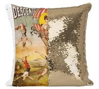 Fabulous Coussin avec Housse Sequin - Paillettes Doré Descente d'Absalon par Miss Stena Poster Spectacle [40 x 40 cm] Doré G