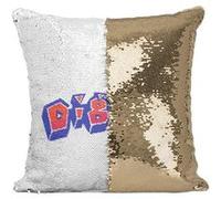 Fabulous Coussin avec Housse Sequin - Paillettes Doré Dig Dug 1982 [40 x 40 cm] Doré G
