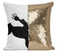 Fabulous Coussin avec Housse Sequin - Paillettes Doré Docteur Jekyll and Mister Hyde Film [40 x 40 cm] Doré G