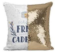 Fabulous Coussin avec Housse Sequin - Paillettes Doré Échange Frère contre cadeaux [40 x 40 cm] Doré G