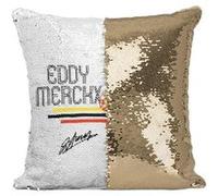 Fabulous Coussin avec Housse Sequin - Paillettes Doré Eddy Merckx Vintage [40 x 40 cm] Doré G