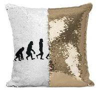 Fabulous Coussin avec Housse Sequin - Paillettes Doré Evolution VR Games [40 x 40 cm] Doré G