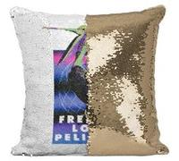 Fabulous Coussin avec Housse Sequin - Paillettes Doré Freakin Love Pelicans [40 x 40 cm] Doré G