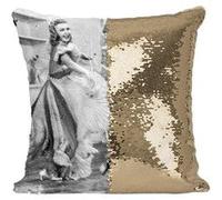Fabulous Coussin avec Housse Sequin - Paillettes Doré Ginger Rogers et Fred Astaire [40 x 40 cm] Doré G