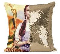 Fabulous Coussin avec Housse Sequin - Paillettes Doré Judy Garland Actrice 1 [40 x 40 cm] Doré G
