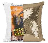 Fabulous Coussin avec Housse Sequin - Paillettes Doré King Kong Escapes Cinéma Vintage [40 x 40 cm] Doré G