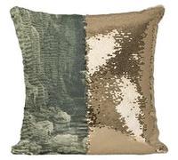 Fabulous Coussin avec Housse Sequin - Paillettes Doré La complainte Du Vieux Marin Gustave Dore [40 x 40 cm] Doré G