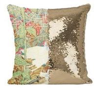 Fabulous Coussin avec Housse Sequin - Paillettes Doré La Petite Poucette Les Contes d'Andersen [40 x 40 cm] Doré G