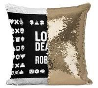Fabulous Coussin avec Housse Sequin - Paillettes Doré Love Death Robots David Fincher [40 x 40 cm] Doré G