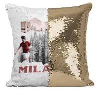 Fabulous Coussin avec Housse Sequin - Paillettes Doré Milano Vintage Milan [40 x 40 cm] Doré G