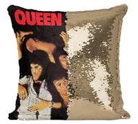 Fabulous Coussin avec Housse Sequin - Paillettes Doré Queen Freddie Mercury Sheer Hear Attack [40 x 40 cm] Doré G